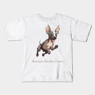 American Hairless Terrier Kids T-Shirt